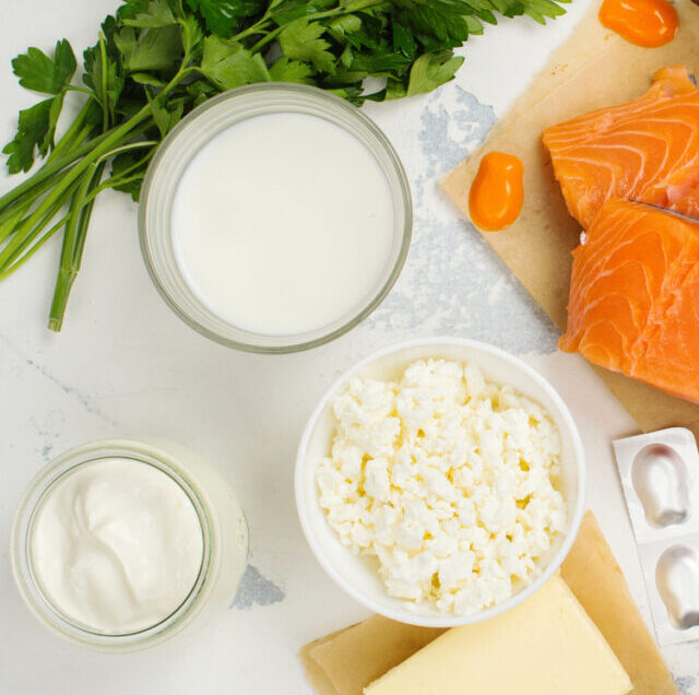 Natural,Sources,Of,Vitamin,D,And,Calcium.,Healthy,Food,Background.